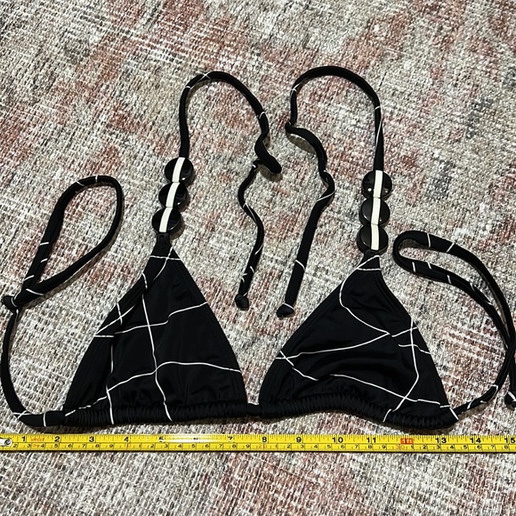 Black with white 2 piece bikini from Express. Size medium - Picture 4 of 8